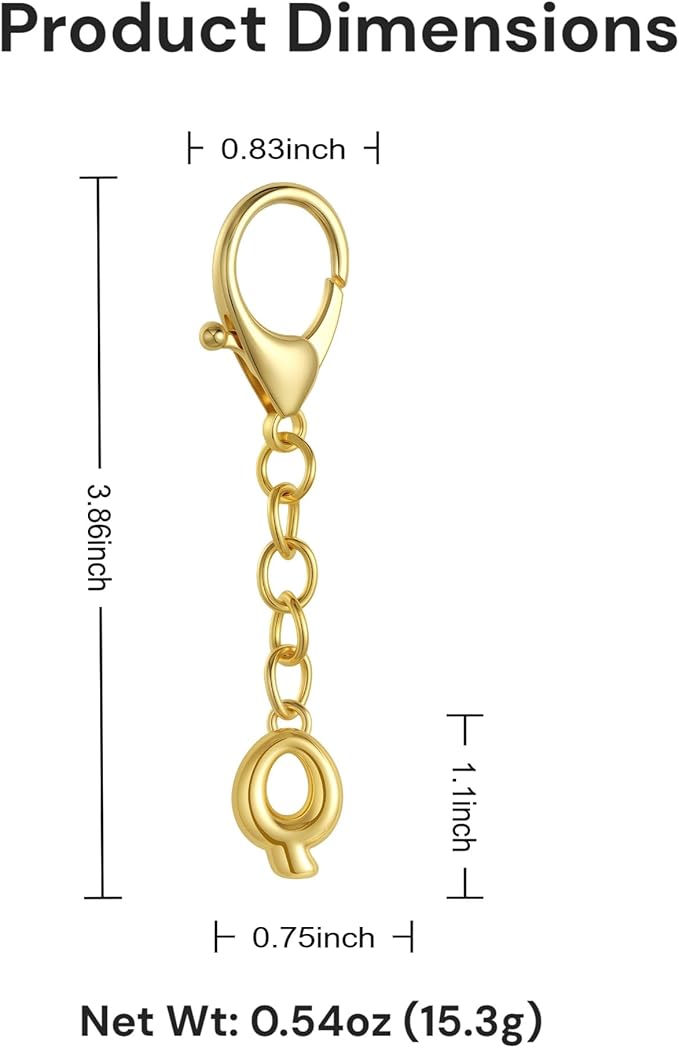 Bubble Gold Letter Bag Charms for Women, Cute Initial Keychain for Handbags, Purse Charms Birthday Christmas Gifts