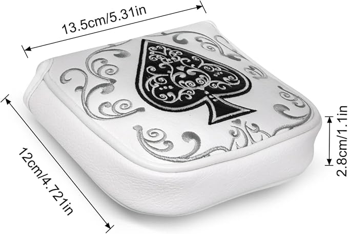 Golf Mallet Putter Cover, Golf Club Cover with Strong Magnetic Closure, PU Leather Waterproof Golf Putter Cover Golf Accessories
