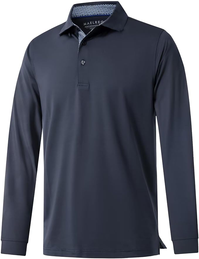 Mens Polo Shirts Short and Long Sleeve Casual Solid Stylish Dry Fit Performance Designed Collared Golf Polo Shirts for Men