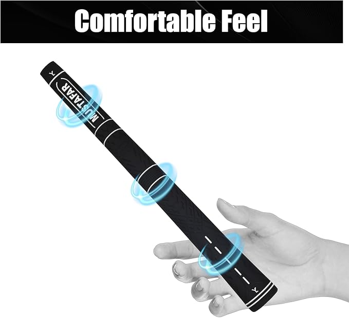 MUSTAFAR Premium Rubber Midsize Golf Grips 13 Pack -Enhanced Traction and Comfortable,Durable Golf Club Grips 4 colors Available
