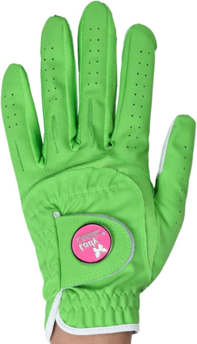 Women’s Form Fit Golf Glove – Lightweight, Flexible & Stylish with Leather Palm Patch – Soft Flex Comfort – Right or Left Hand