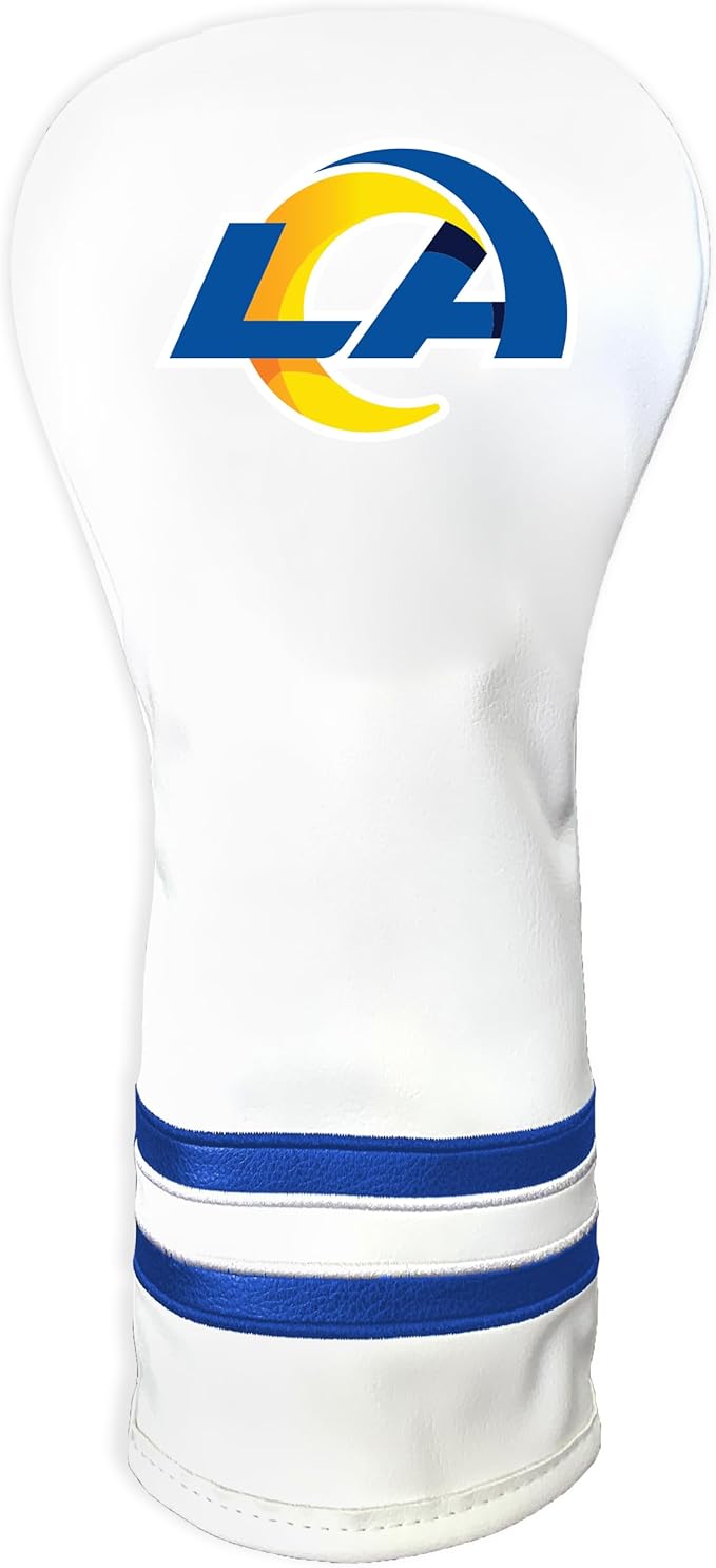 Team Golf NFL White Vintage Fairway Golf Club Headcover, Form Fitting Design, Retro Design