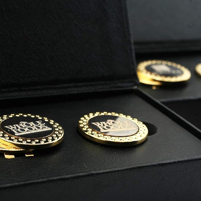 Free Engraving - 2 Sets of Golf Ball Markers with Hat Clip, Premium Golf Gifts for Men by Womens