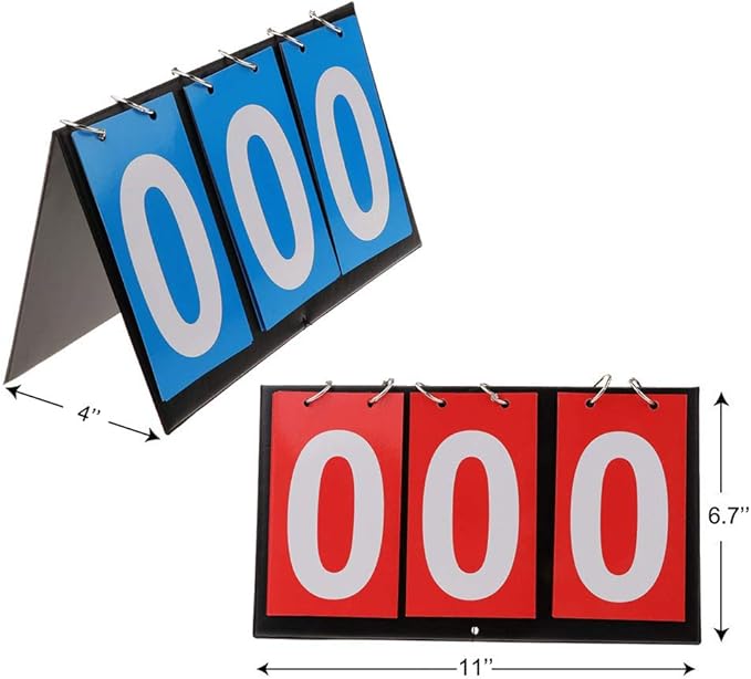 APORO Portable Table Top Scoreboard Flipper, Multi Sports Score Flip Scoreboard