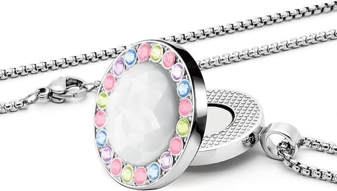 Golf Ball Marker with Ceramic Crystal Ball Marker Necklace (20mm Small Size) Gifts Accessories Women Golfers