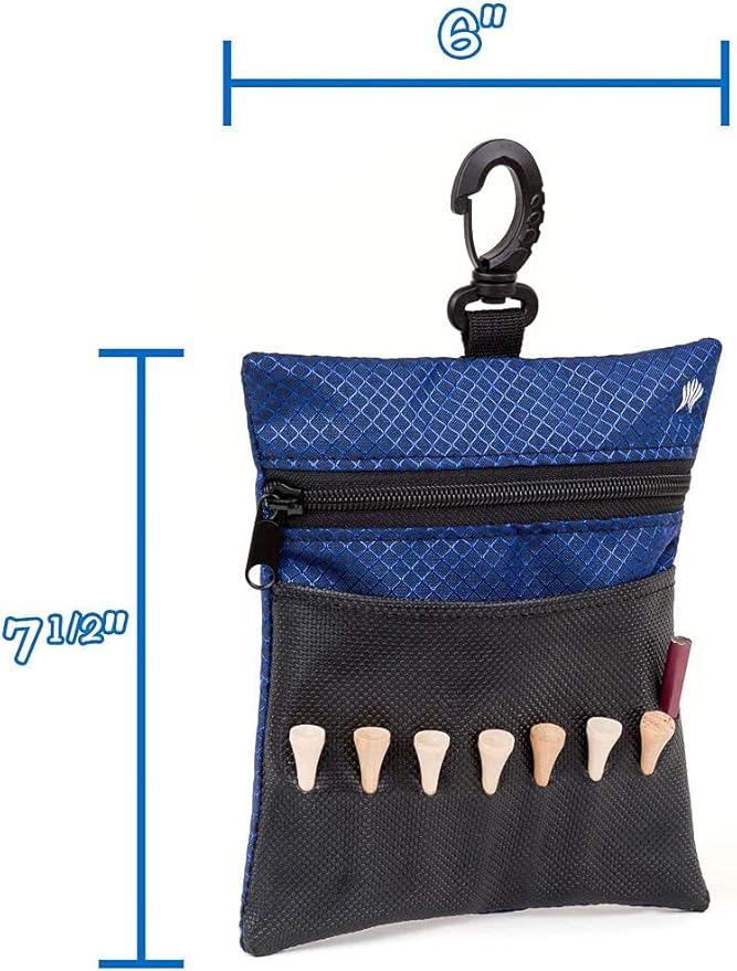 Golf Tee Bag - Store Your tees, Golf Balls, scorecard, and Pencil. Great Gift for Golfers!