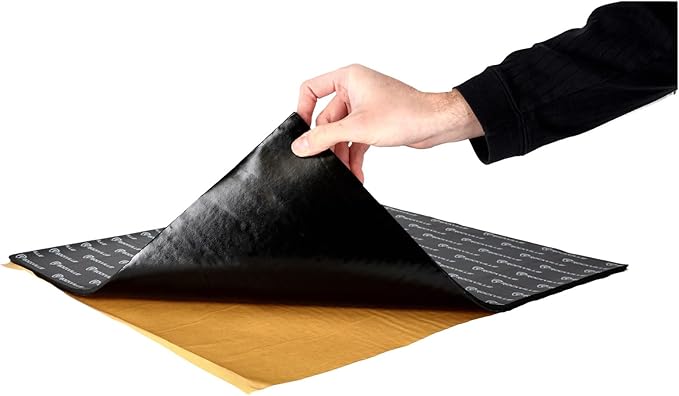 Rockville RockMat Pro 37 Car Sound Deadening Mat (15 Sheets, 37 Sq Ft), 277mil Butyl Rubber/Foam/Aluminum for Car Audio Soundproofing, Easy Install, Reduces Vehicle Noise & Vibration