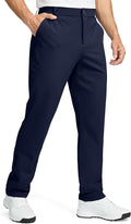 Soothfeel Men's Fleece Lined Pants 30"/32"/34" Golf Work Dress Pants Casual Insulated Warm Winter Trousers with Pockets