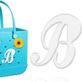 Mity rain Letter Charms for Bogg Bag，Alphabet Lettering Accessories Charms Compatible with Bogg Bag Original All Models, Insert Decorative Letter for Handbag Beach Tote Bag B