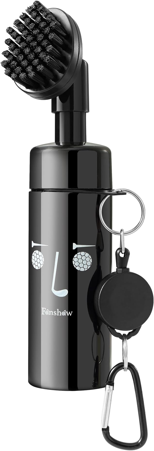 Golf Club Cleaner with Water Bottle - Portable Brush System with Retractable Lanyard & Easy Clip, On-The-Go Club Cleaning Tool for Golf Bag & Belt Loop