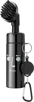Golf Club Cleaner with Water Bottle - Portable Brush System with Retractable Lanyard & Easy Clip, On-The-Go Club Cleaning Tool for Golf Bag & Belt Loop