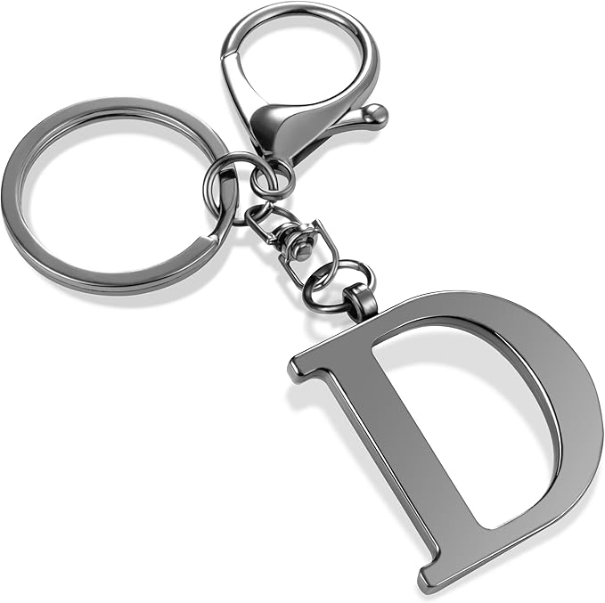 LAXPICOL Gold Letter A-Z Keychain for Women Bag Charms Purse Charms For Handbags Metal Alphabet Initial Letter Keychain