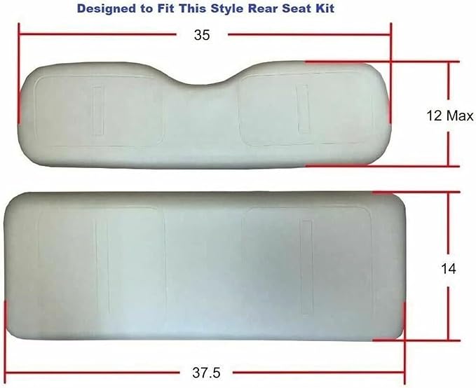Huskey Parts Company Charcoal Gray Seat Cover for Club Car DS Golf Cart 2000.5-2013, Front Rear Seat