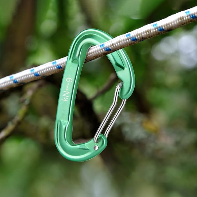 6pcs Small Carabiner Clips, 9KN (2023lbs) Heavy Duty, Lightweight Carabiner for Camping, Hiking, Keychain, Gym, Dog Leash