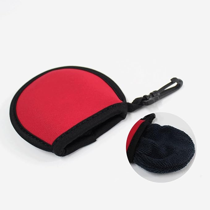 Golf Ball Cleaner Pouch with Carabiner,Golf Accesorries Washer Pocket Waterproof Bag Fit for Golf Carts Belt Golf Bag