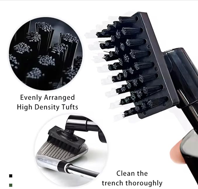 Premium 2-in-1 Golf Club & Groove Cleaner Brush