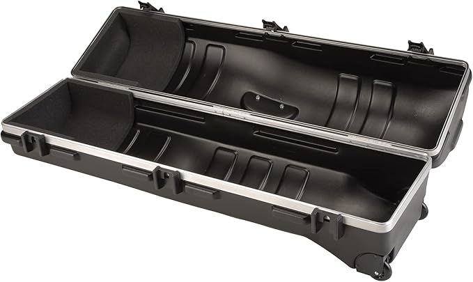 SKB Staff ATA Hard Shell Plastic Golf Travel Case for Cart Bags with Wheels - Heavy-Duty Rolling Club and Driver Carrier for Airline Transport, Impact-Resistant with TSA Locking Latches