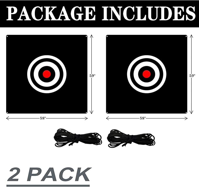 Golf Target Cloth 5' x 5' Golf Hitting Cloth Training Aids Practice Backstop Target for Driving Range Indoor Outdoor