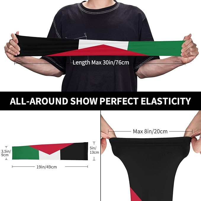 Cute Flag Arm Sleeves Cooling Sun Protection Sports Flag Sleeves for Men Women