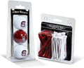 Team Golf NCAA Logo Imprinted Golf Balls (3 Count) & 2-3/4" Regulation Golf Tees (50 Count), Multi Colored