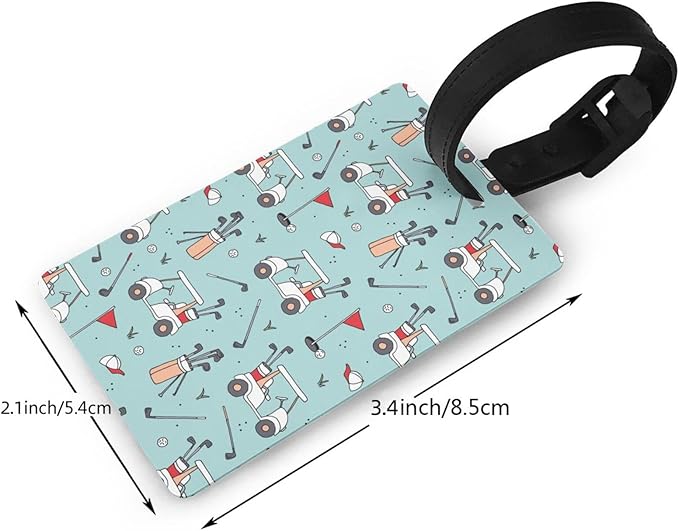 Golf Luggage Tag Suitcase Identify Labels Personalized Travel Bag Tag 2.5X4.1Inch