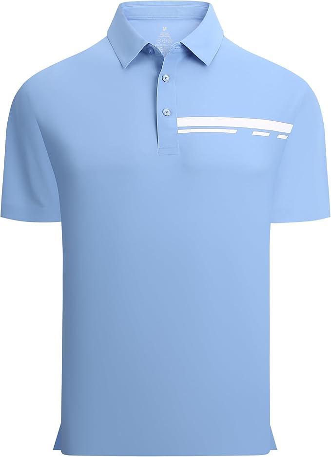 Alex Vando Mens Golf Shirt Moisture Wicking Performance & Polished Style Polo Shirts for Men