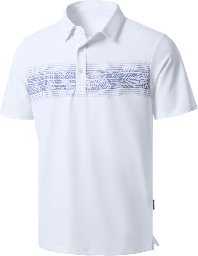 Men's Golf Shirts Dry Fit Moisture Wicking Performance Short Sleeve Collared Polo Shirts for Casual Athletic Business