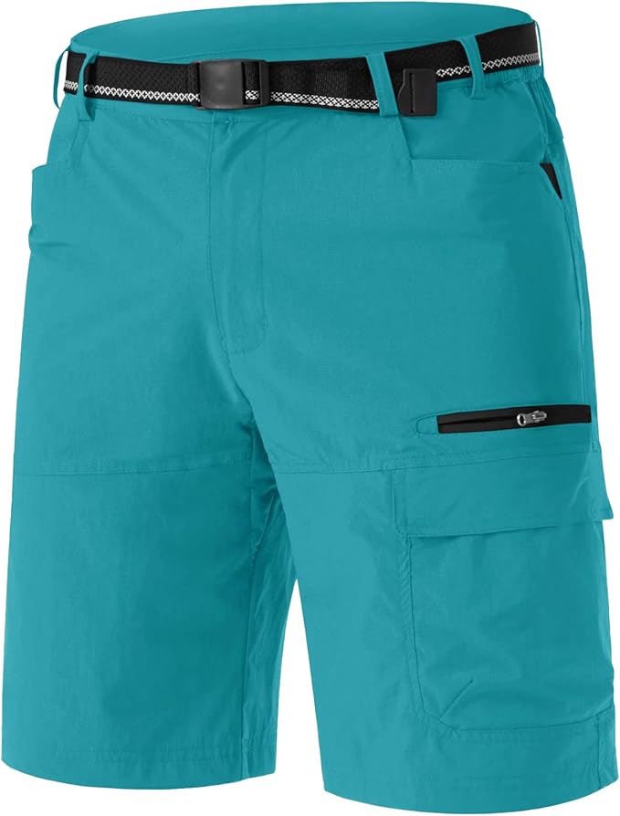 TACVASEN Men's Summer Outdoor Shorts Quick Dry Cargo Casual Work Hiking Shorts (NO Belt)