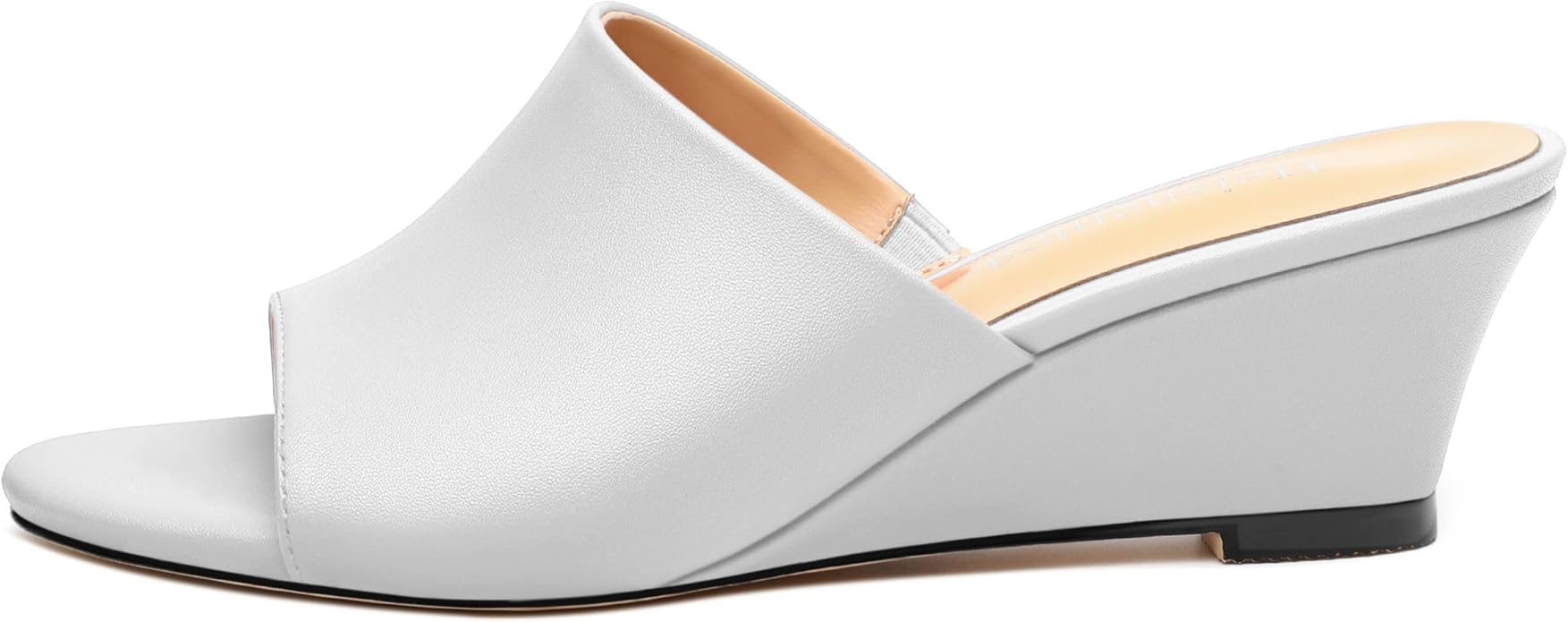 Wedge Sandals for Women Open Toe Wedge Heels Womens Matte High Heel Sandal Round Toe Heeled Wedge Sandals Slip on Casual shoes 2 inch