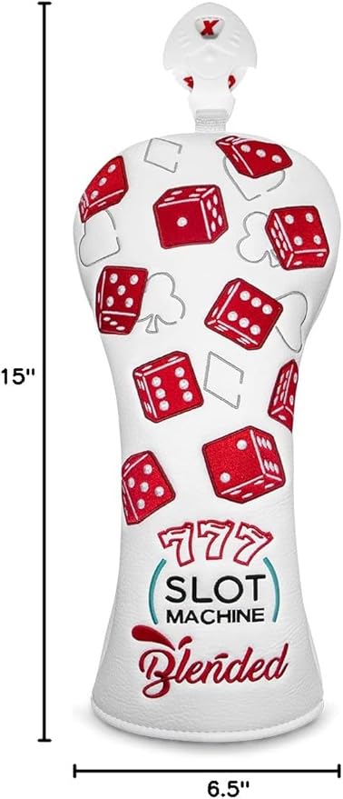 Golf Club Covers Lucky 777 Blade Putter Headcover Golf Driver Covers Fairway Wood Headcover Hybrid Head Cover Blade Putter Cover Leather 3 Wood Headcovers Golf Headcovers for All Brand
