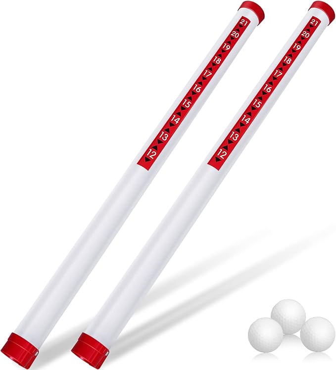 Deekin 2 Pieces Golf Ball Picker Plastic Clear Golf Ball Retriever Collector Golf Ball Pickup Tool Shag Tube