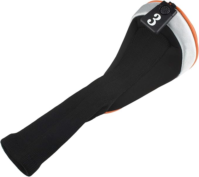 Andux 5pcs/Set Mesh Golf 460cc Driver Fairway Wood Club Head Covers Long Neck with No. Tags