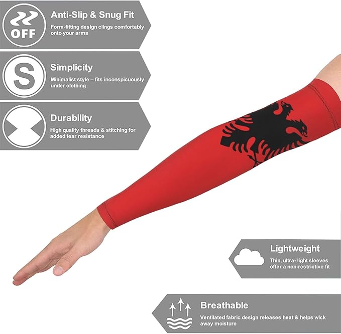 Flag Arm Sleeves Filipino Flag Compression Arm Sleeves for Men Women Tattoo Cover Up Cooling Arm Sleeve 1 Pair