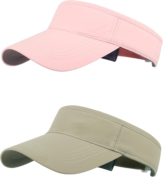 Sun Visor Hat Breathable Visors Sport Golf Visor Adjustable Velcro Sun Cap UV Performance Hats for Women Men
