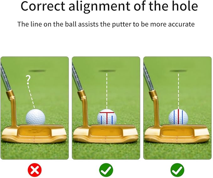 Golfball Line Marker with Pen Waterproofs Lines Marker Tool Putt Alignment Putt Positioning Marker Easy to Use