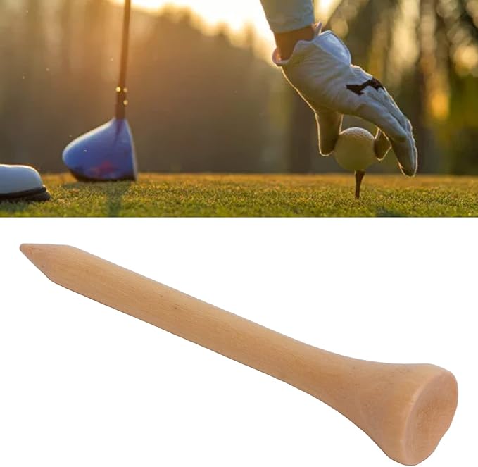 plplaaoo Professional Golf Tees 50pcs Premium Wooden Golfing Tees for Improved Accuracy and Power Durable Maple Wood Golf Accessories