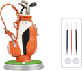 Leather Golf Club holder with three golf club pen, suitable for desk decoration, boss Dad Unique Golf Gifts