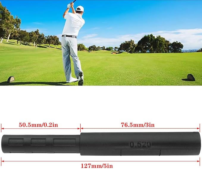5PCS 0.52 Inch Golf Club Extender Graphite Shaft Extension for Putter Iron and Golf Club Body