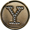 Monogram Initial Golf Ball Marker with Crystals and Matching Hat Clip
