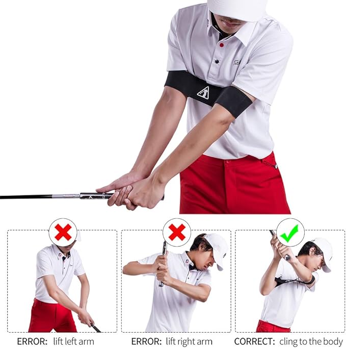 5-Piece Suit Golf Training Aids Swing and Putting, PGA Golf Posture Correction Tools for Beginner and Kid. Improving Gesture/Elbow/Wrist/Arm/Leg Posture,Forming The Correct Muscle Memory.