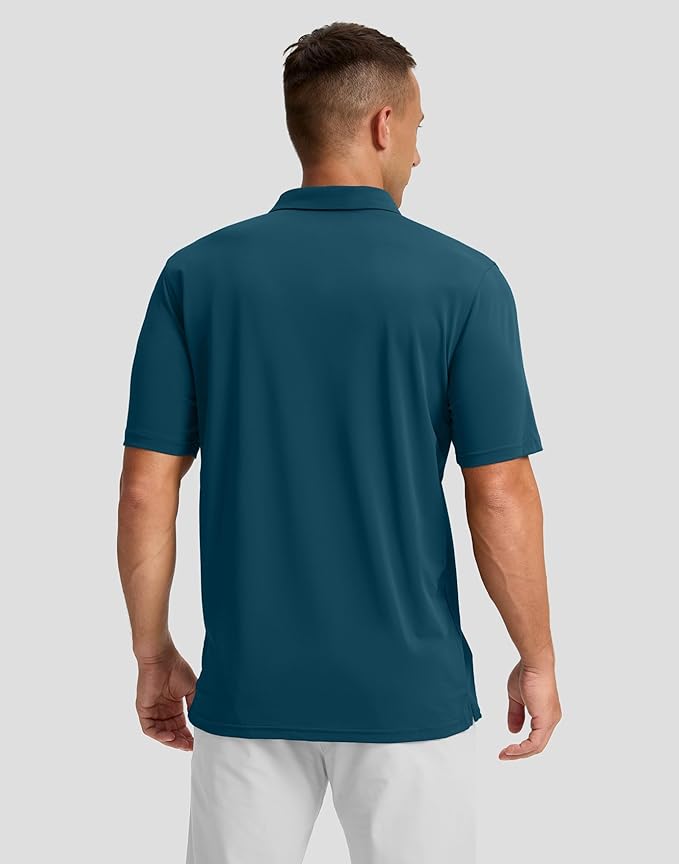 Men's Golf Shirts Dry Fit Moisture Wicking Performance Short Sleeve Collared Polo Shirts for Casual Athletic Business