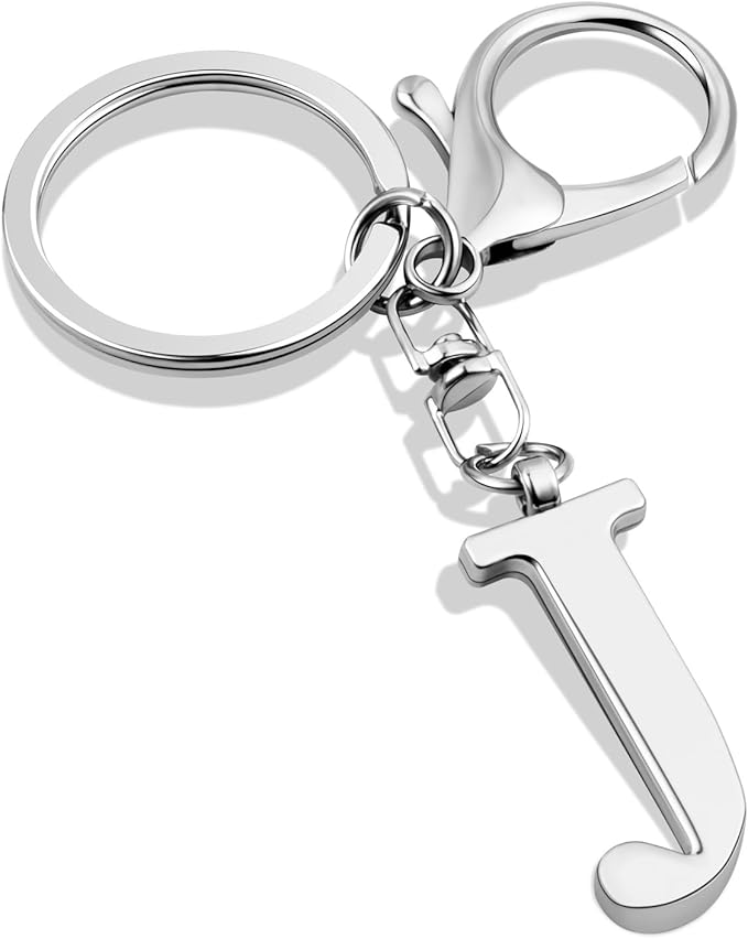 LAXPICOL Gold Letter A-Z Keychain for Women Bag Charms Purse Charms For Handbags Metal Alphabet Initial Letter Keychain