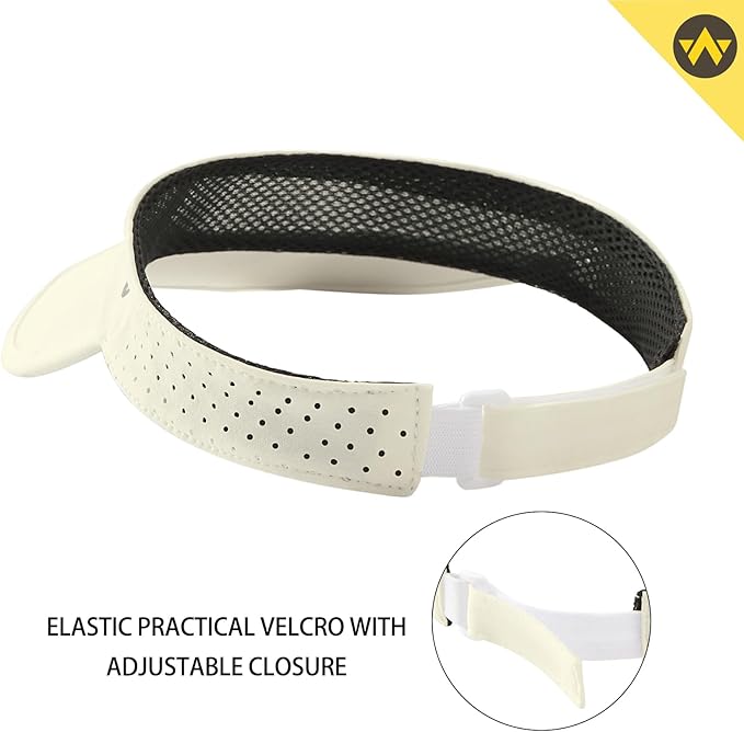 WANDER Sports Sun Visor Hats Adjustable Running Golf Tennis Mesh Folding Cap for Women Men