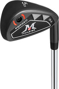 MAZEL Men Golf Iron Set (9PCS) or 1,2,3,4,5,6,7,8,9,Pitching Wedge,Sand Wedge with Steel Shafts for Right Handed Golfers
