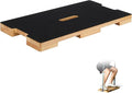 Wood Fitness Board, Resistance Band Workout Footplate, Resistance Band Foot Plate with Non-slip Design for Training, Stretching, Balance, Flexibility Exercise for Home Gym