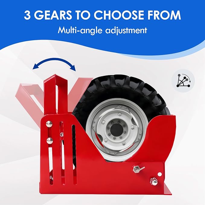 Large Lawn Mower Wheel Power Locker (with Straps) - Heavy Duty 10.5"-16" Caster Wheel Lock for Lawn Trailers, 7" Width Fit, Removable & Lockable Transport Security (Universal Fit)