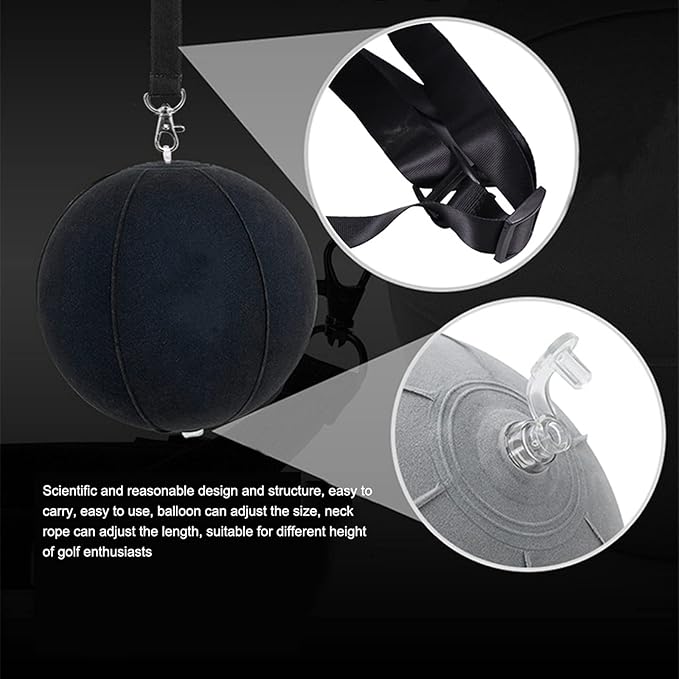 Amy Sport Golf Swing Training Aid Wrist Hinge Adjustable Arm Band with Hanger Smartball Connection Band for Correction, Men Women Ball Between Arms Practice Tool