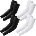 4 Pairs Arm Sleeves to Cover Arms for Men & Women,UV Sun Protection,Cooling Sports Compression,Tattoo Cover Up Sleeve