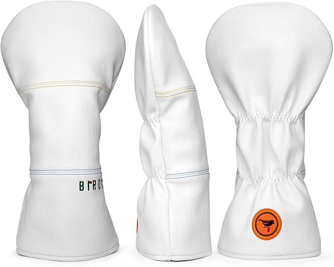 Golf Headcovers Elegant Embroidery Premium Leather Birdie Golf Driver Cover Fairway Hybrid Cover Blade Putter Cover Golf Mallet Putter Cover for OZ1 MEZZ 1 MEZZ1 MAX Putter