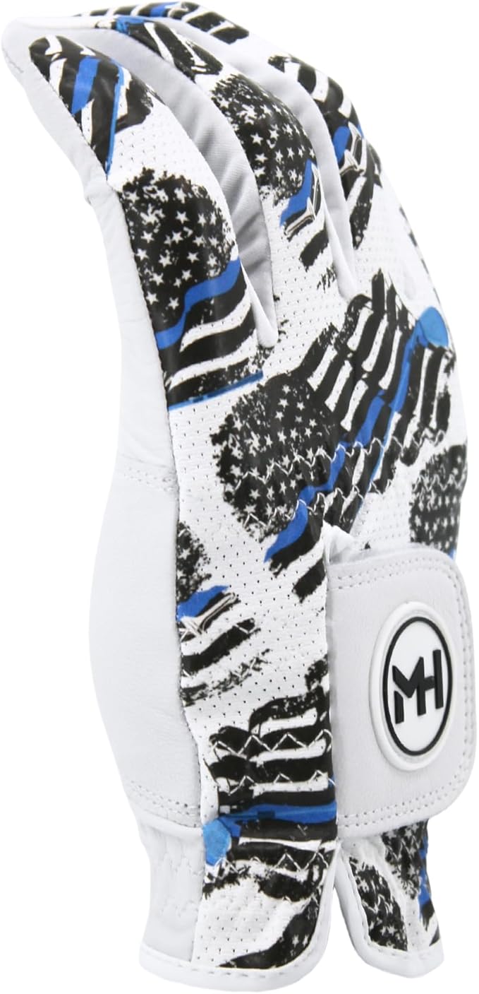 MULLIGAN HOOLIGAN® Men's Golf Glove | Premium Cabretta Leather & Mesh, Breathable Moisture-Wicking Comfort, Unique Standout Design for Men & Women